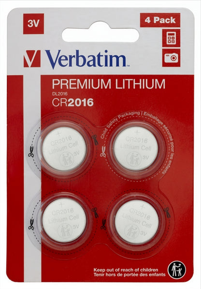 Baterie Verbatim Premium, CR2016, Set 4 bucati 49531