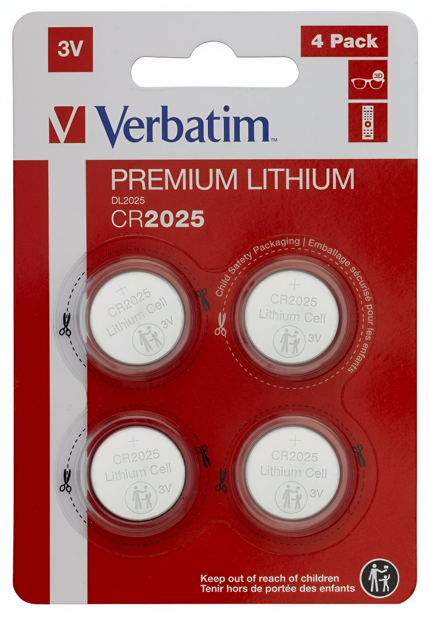 Baterie Verbatim Premium, CR2025, Set 4 bucati 49532