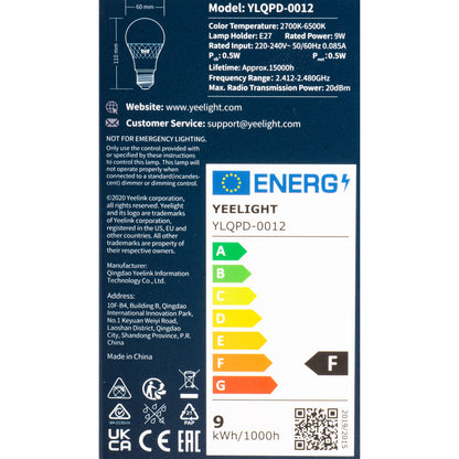 Bec LED Yeelight W4 Lite, Wi-Fi, E27, 9W, 2700K - 6500K, 806lm, Alb YLQDP-0012