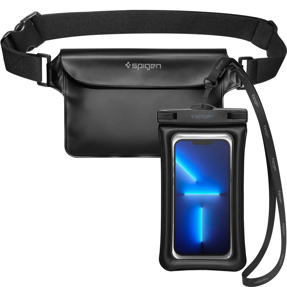 Geanta si Husa Waterproof Universala Spigen A621, Neagra AMP04533