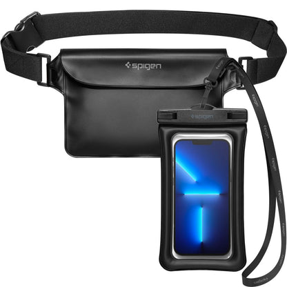 Geanta si Husa Waterproof Universala Spigen A621, Neagra AMP04533