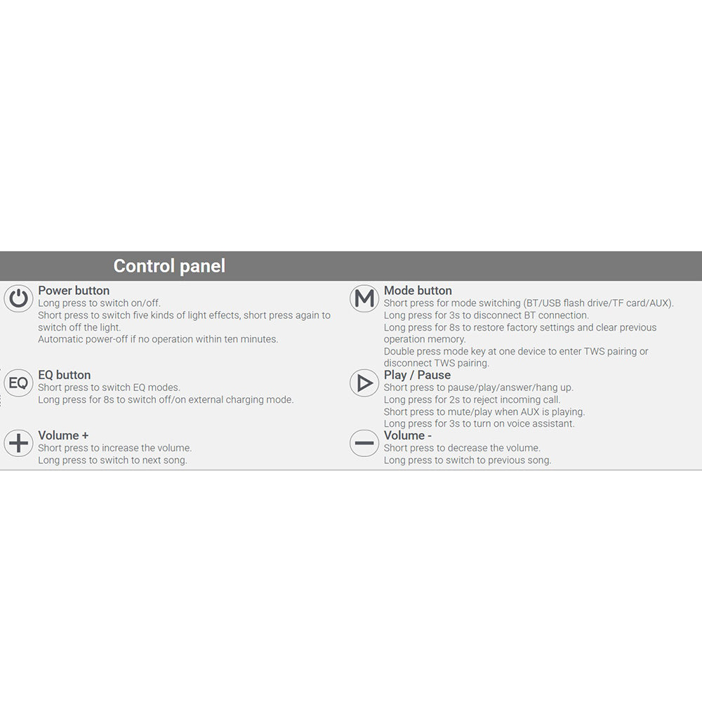 Boxa Bluetooth Acefast K5 Pro, 100W, RGB, Waterproof, Neagra