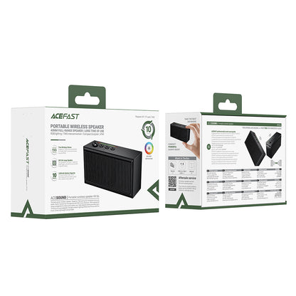 Boxa Bluetooth Acefast K9 Go, 7W, TWS, RGB, Waterproof, Neagra