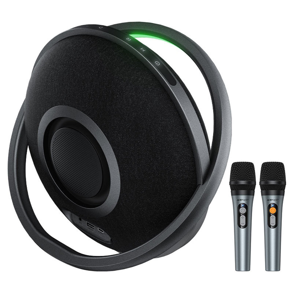 Boxa Bluetooth Acefast Karaoke K5 Max, 350W, TWS, RGB, Waterproof, Neagra