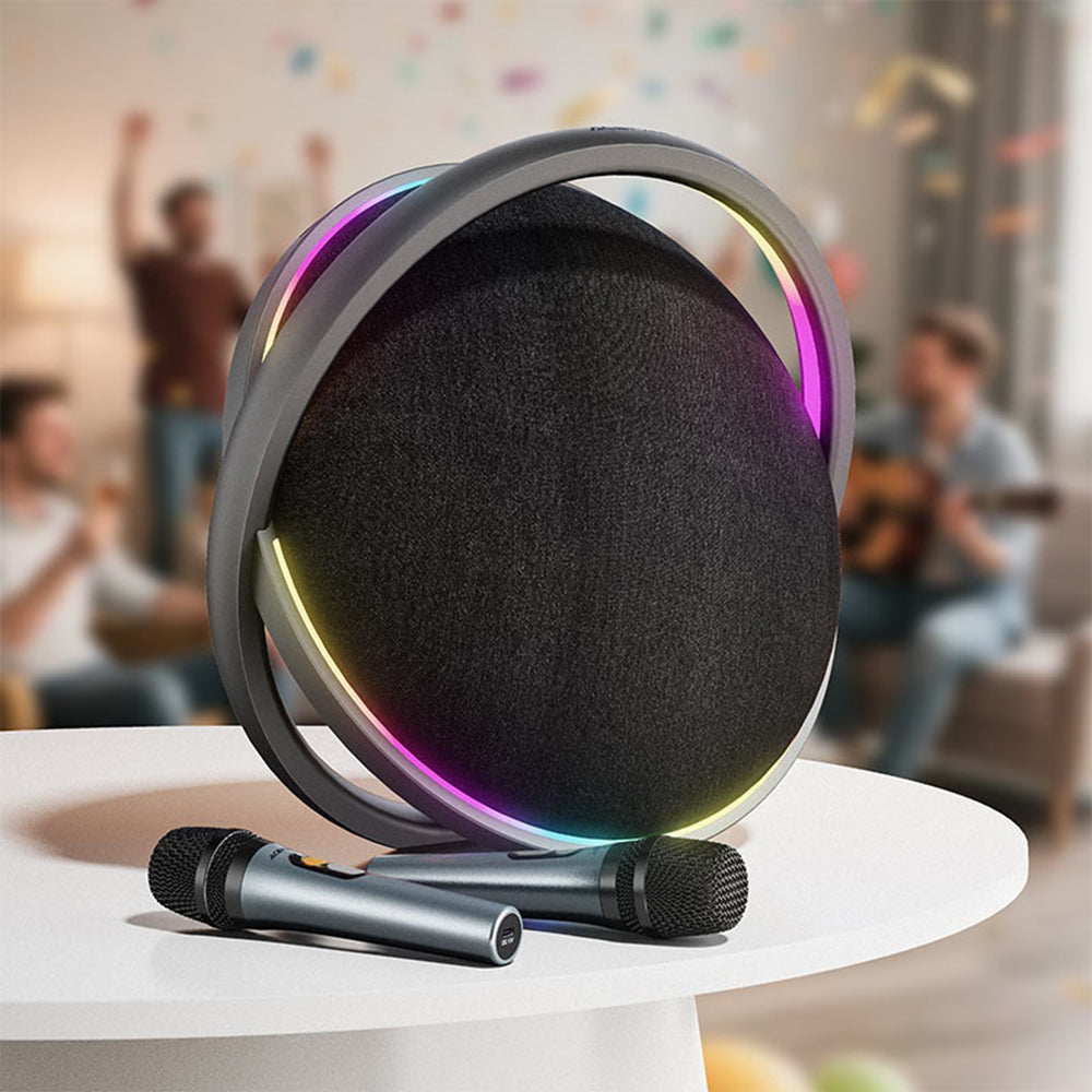 Boxa Bluetooth Acefast Karaoke K5 Max, 350W, TWS, RGB, Waterproof, Neagra