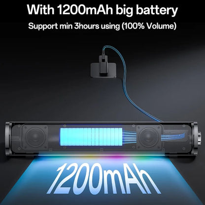 Boxa Bluetooth Yesido YSW27, 10W, RGB, Neagra