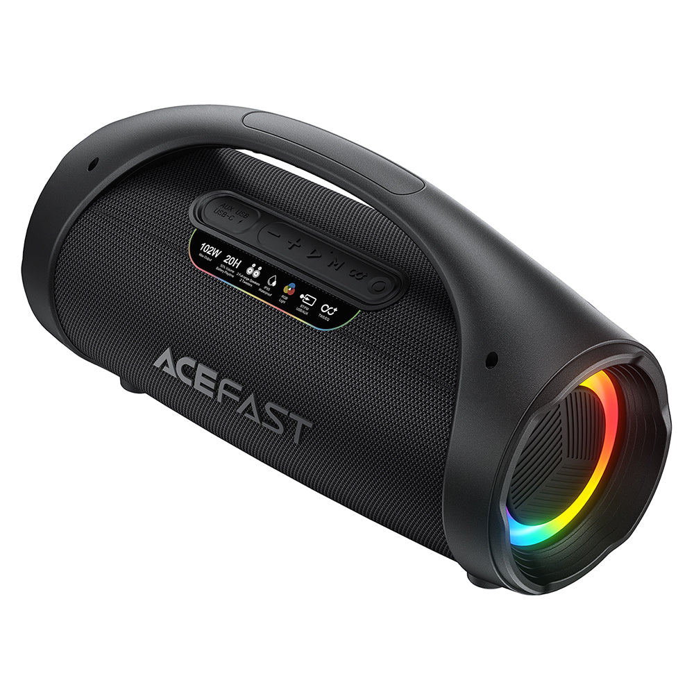 Boxa Portabila Bluetooth Acefast K11 Pro, 102W, RGB, TWS, Waterproof, Neagra