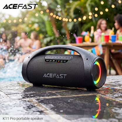 Boxa Portabila Bluetooth Acefast K11 Pro, 102W, RGB, TWS, Waterproof, Neagra