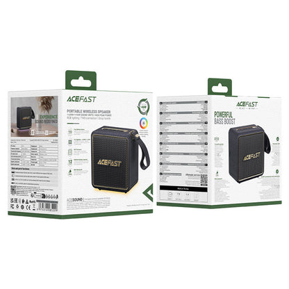 Boxa Portabila Bluetooth Acefast K3 Nano, 1 x 30W - 1 x 16W, RGB, Waterproof, Neagra