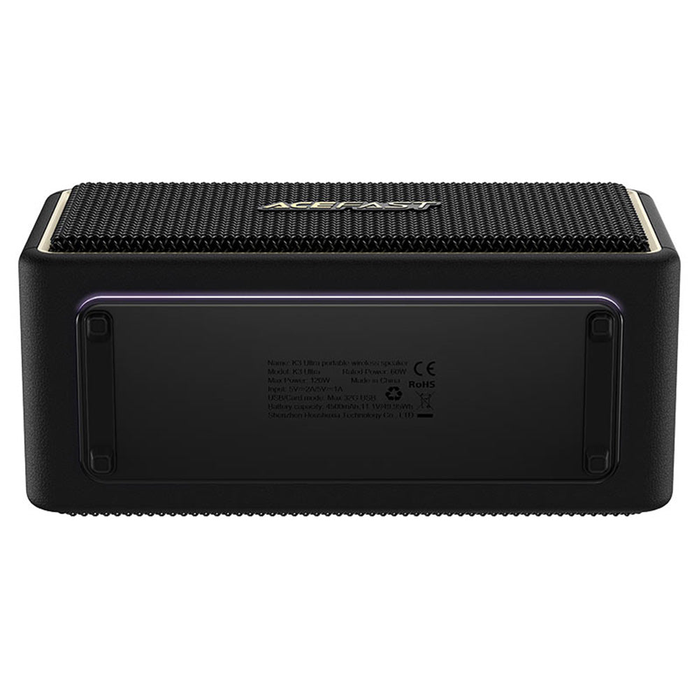 Boxa Bluetooth Acefast K3 Ultra, 120W, RGB, Waterproof, Neagra