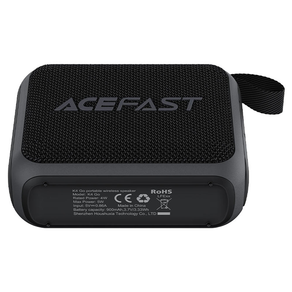 Boxa Portabila Bluetooth Acefast K4 Go, 5W, Waterproof, Neagra