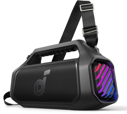 Boxa Portabila Bluetooth Anker SoundCore Boom 2 Plus New Version, 140W, TWS, RGB, Waterproof, Neagra A3134012