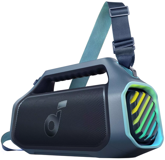 Boxa Portabila Bluetooth Anker SoundCore Boom 2 Plus New Version, 140W, TWS, RGB, Waterproof, Albastra A3134032