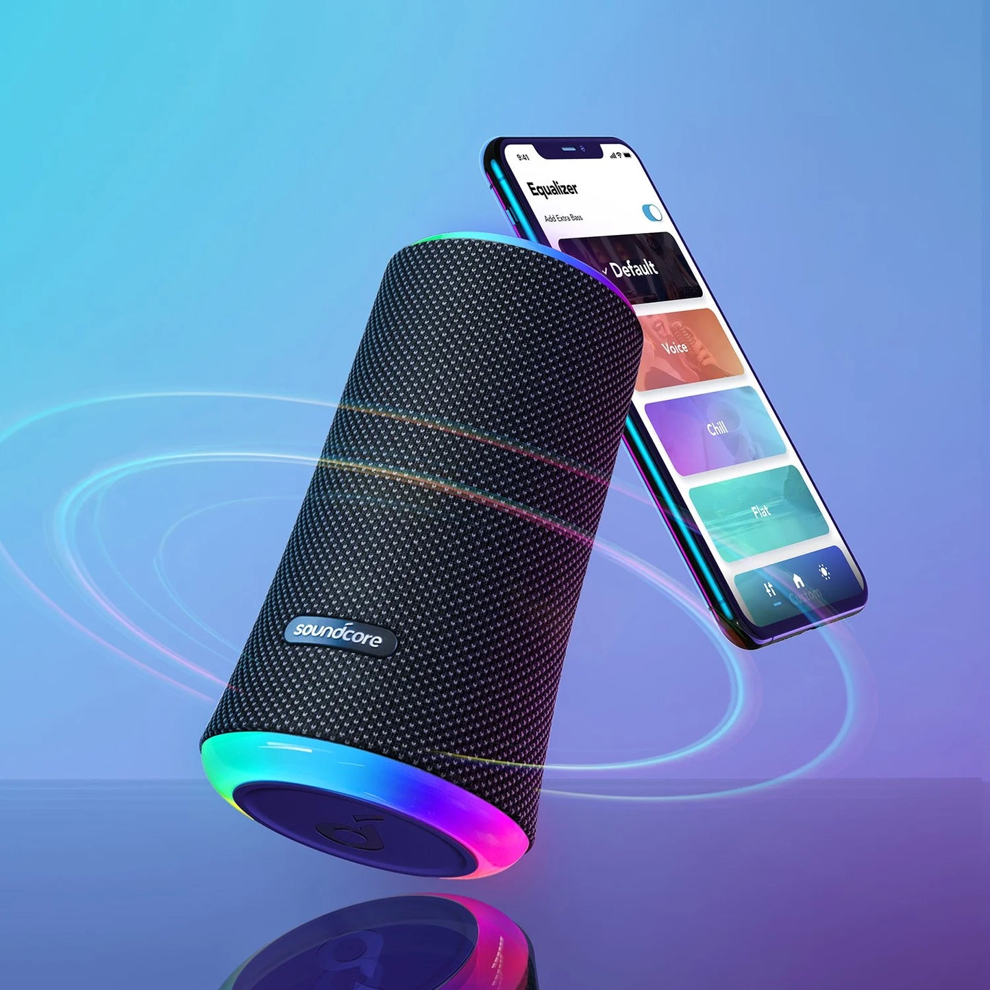 Boxa Portabila Bluetooth Anker SoundCore Flare 2, 20W, RGB, Waterproof, Neagra A3165G11