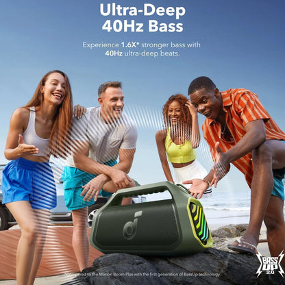 Boxa Portabila Bluetooth Anker SoundCore Boom 2 Plus, 140W, TWS, RGB, Waterproof, Verde A3134061