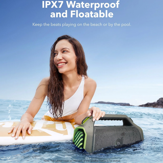 Boxa Portabila Bluetooth Anker SoundCore Boom 2 Plus, 140W, TWS, RGB, Waterproof, Verde, Resigilata A3134061