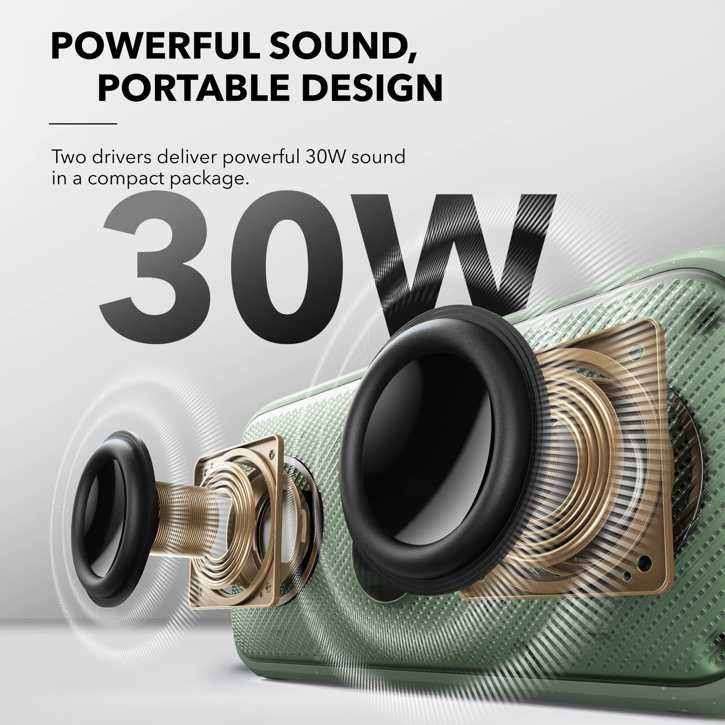 Boxa Portabila Bluetooth Anker SoundCore Motion 300, 30W, TWS, Waterproof, Verde A3135061