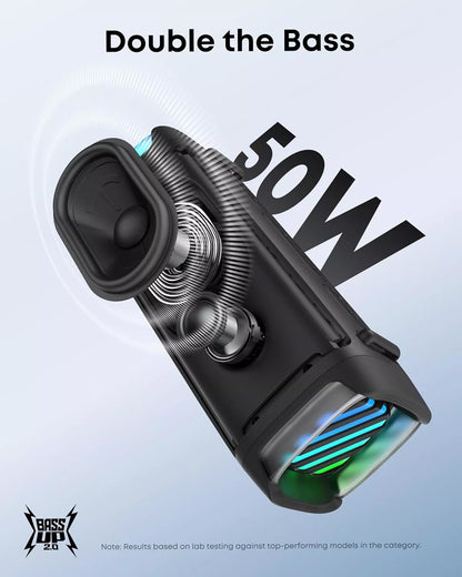 Boxa Portabila Bluetooth Anker SoundCore Boom 3i, 50W, RGB, Waterproof, Neagra D5100010