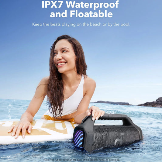 Boxa Portabila Bluetooth Anker SoundCore Boom 2 Plus, 140W, TWS, RGB, Waterproof, Neagra A3134011
