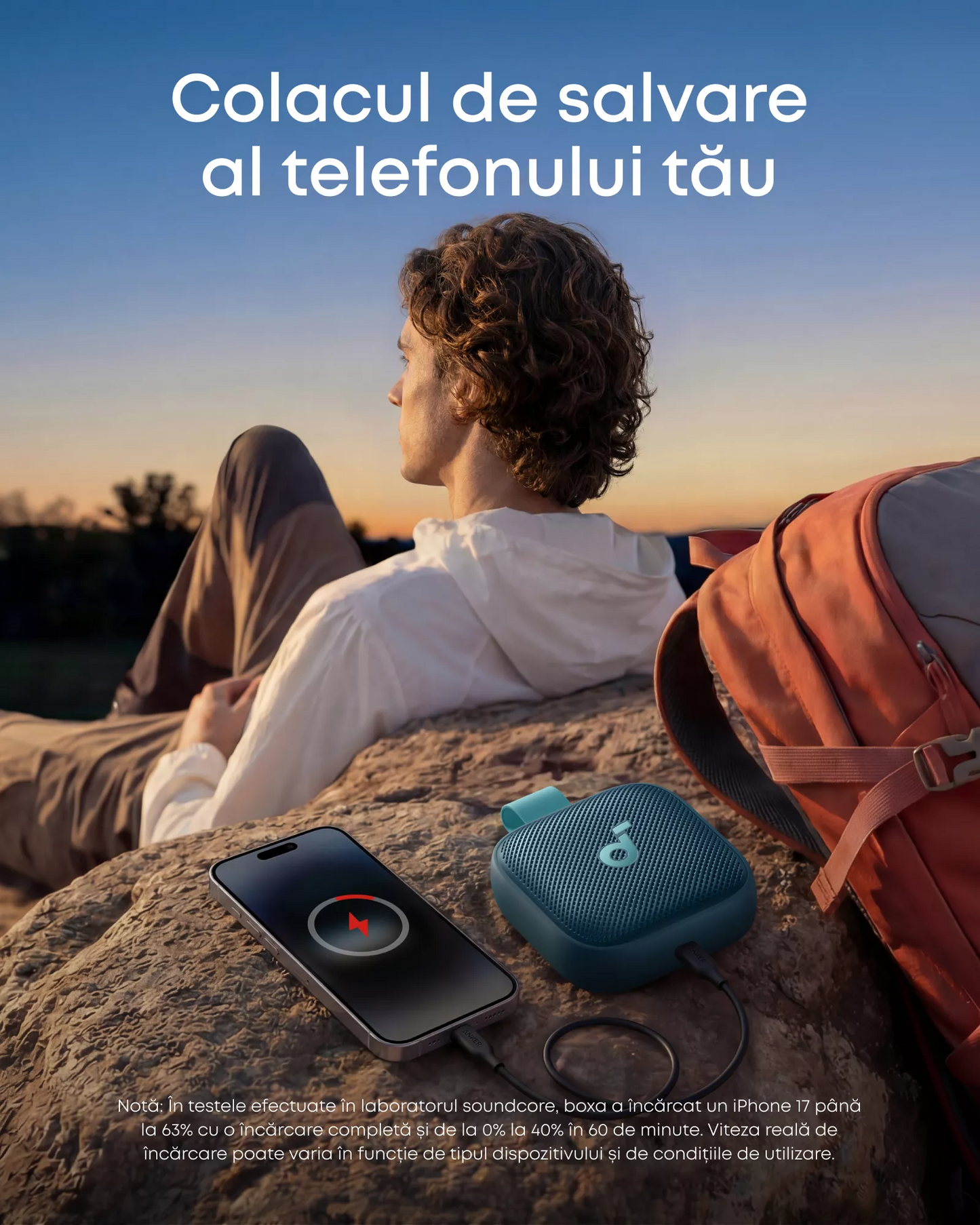 Boxa Portabila Bluetooth Anker SoundCore Boom Go 3i, 15W, TWS, RGB, Waterproof, Albastra, Resigilata D5103030