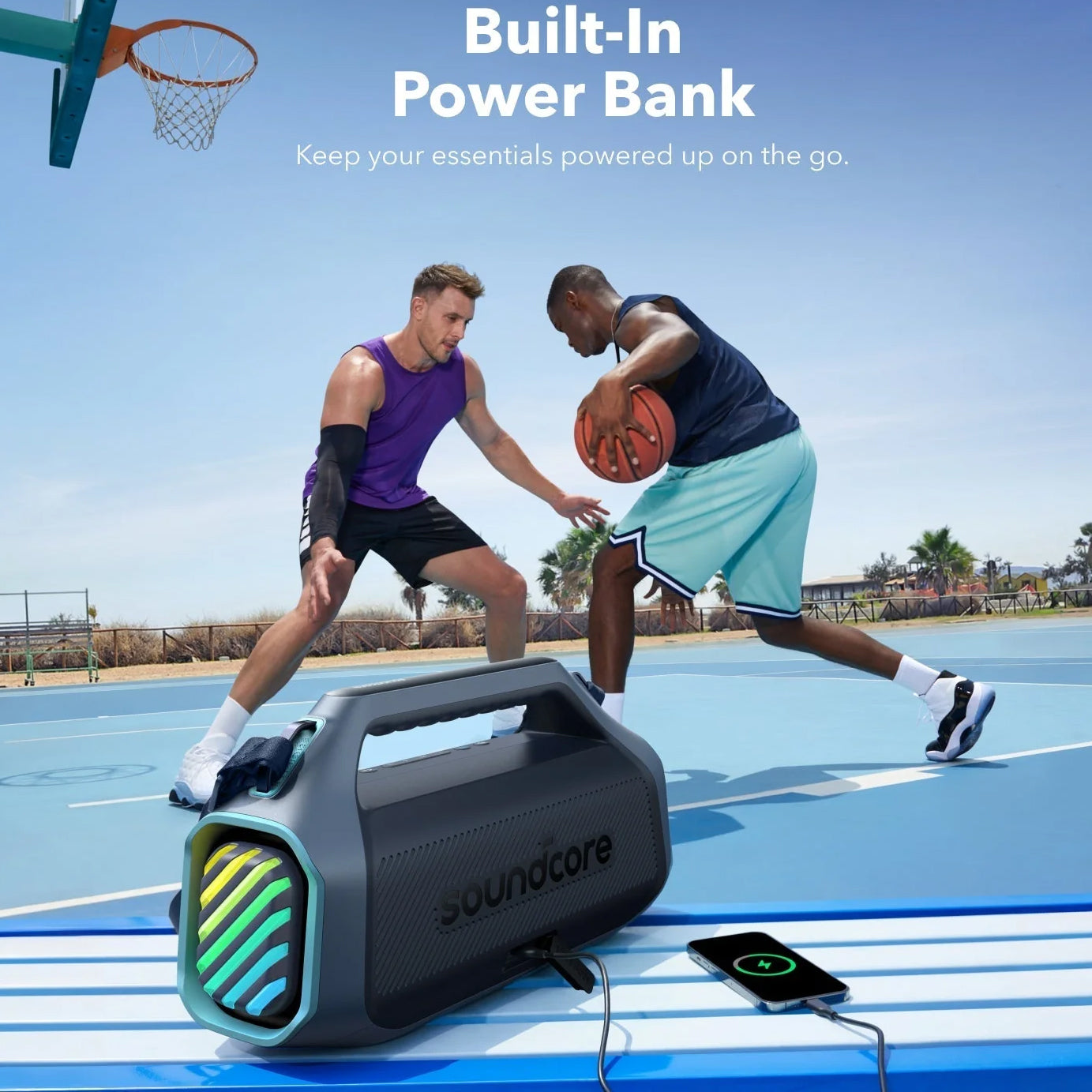 Boxa Portabila Bluetooth Anker SoundCore Boom 2 Plus, 140W, TWS, RGB, Waterproof, Albastra A3134031
