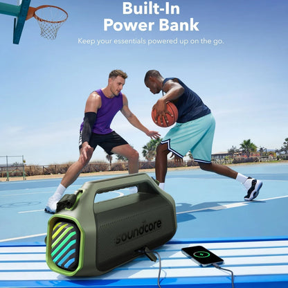 Boxa Portabila Bluetooth Anker SoundCore Boom 2 Plus, 140W, TWS, RGB, Waterproof, Verde A3134061