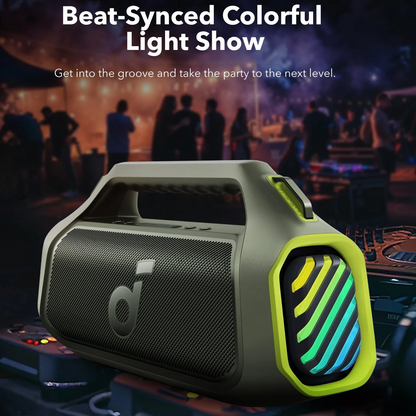 Boxa Portabila Bluetooth Anker SoundCore Boom 2 Plus, 140W, TWS, RGB, Waterproof, Verde, Resigilata A3134061