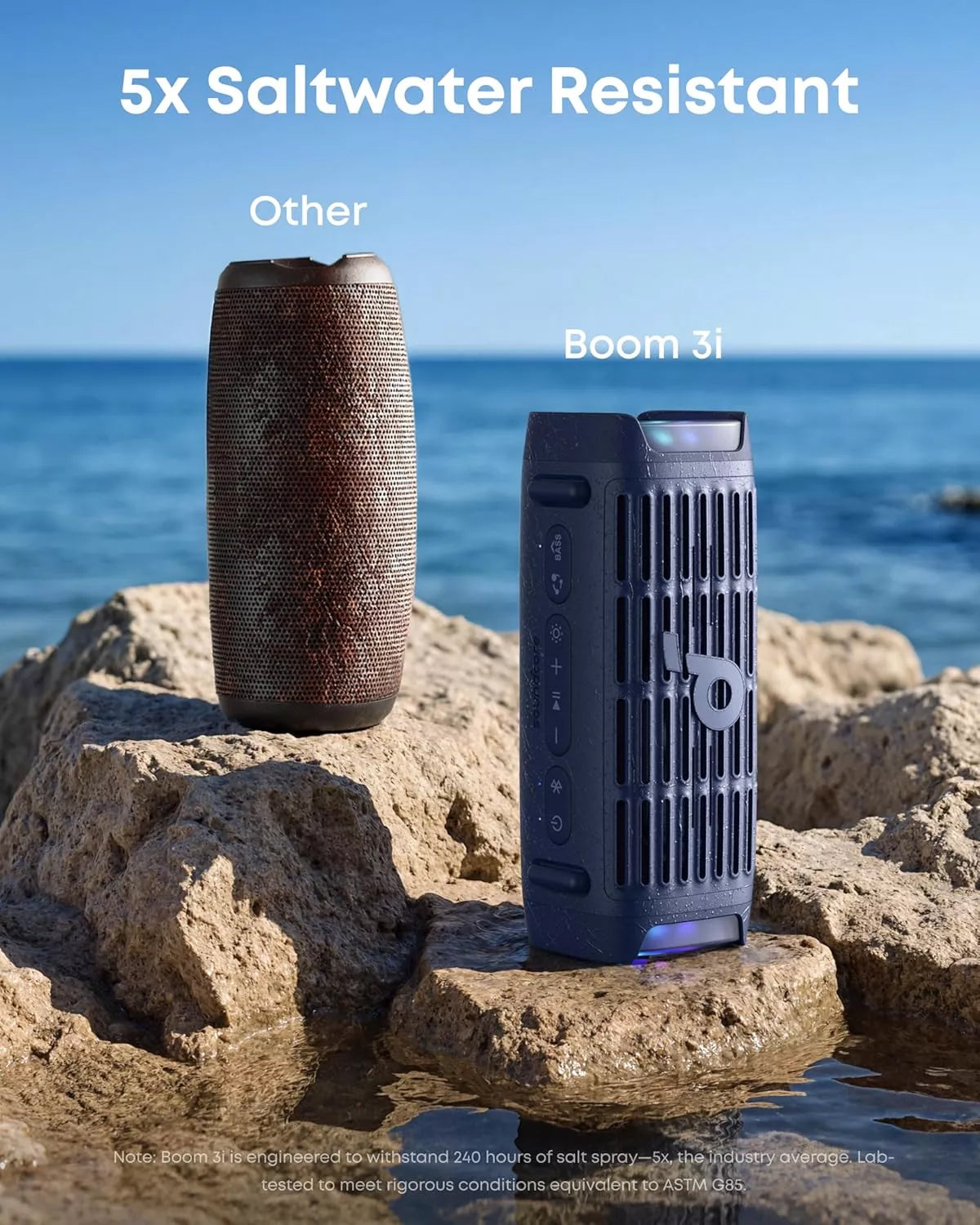 Boxa Portabila Bluetooth Anker SoundCore Boom 3i, 50W, RGB, Waterproof, Albastra D5100030