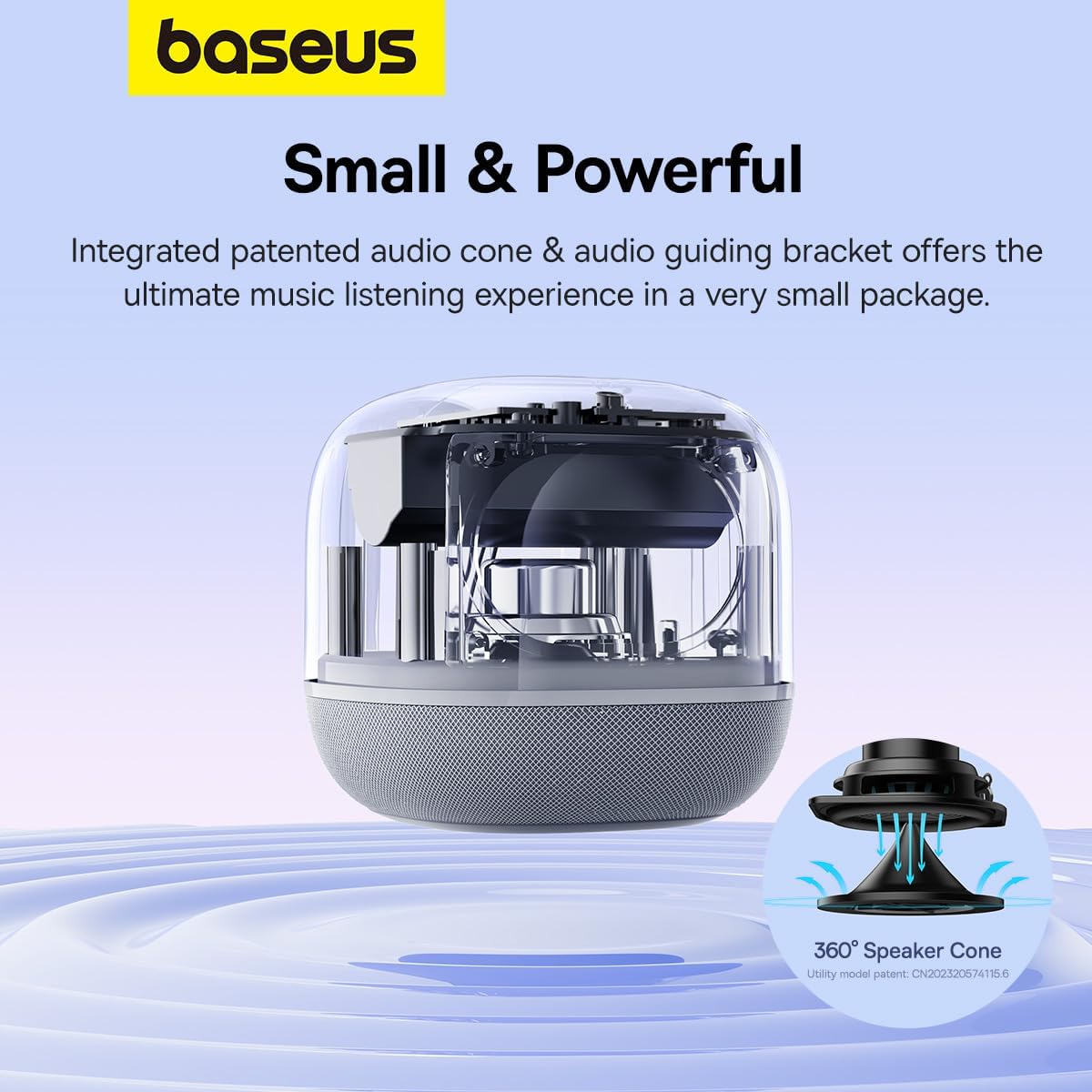 Boxa Portabila Bluetooth Baseus AeQur V2, Alba