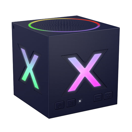 Boxa Portabila Bluetooth Borofone BR101 Rubik, 5W, TWS, RGB, Albastra