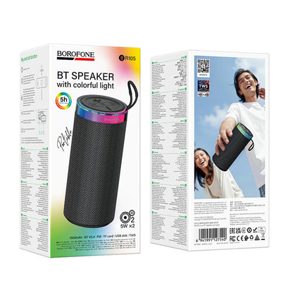 Boxa Portabila Bluetooth Borofone BR105 Loud, 10W, TWS, RGB, Gri