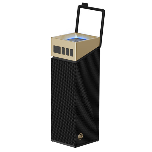 Boxa Portabila Bluetooth Bugani Brief TT, 60W, RGB, Waterproof, Neagra Aurie