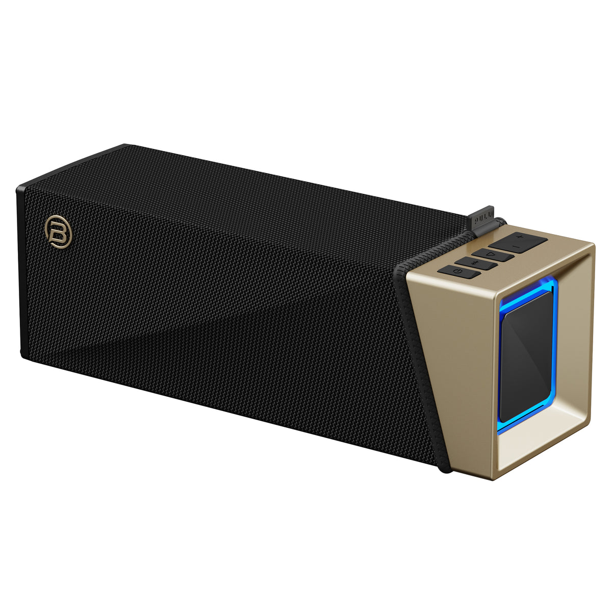 Boxa Portabila Bluetooth Bugani Brief TT, 60W, RGB, Waterproof, Neagra Aurie