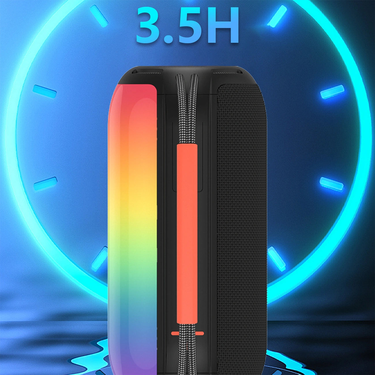 Boxa Portabila Bluetooth Dudao Y21, 2 x 5W, TWS, RGB, Neagra