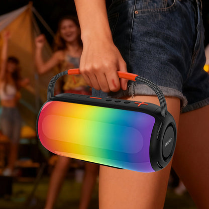 Boxa Portabila Bluetooth Dudao Y21, 2 x 5W, TWS, RGB, Neagra