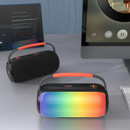 Boxa Portabila Bluetooth Dudao Y21, 2 x 5W, TWS, RGB, Neagra