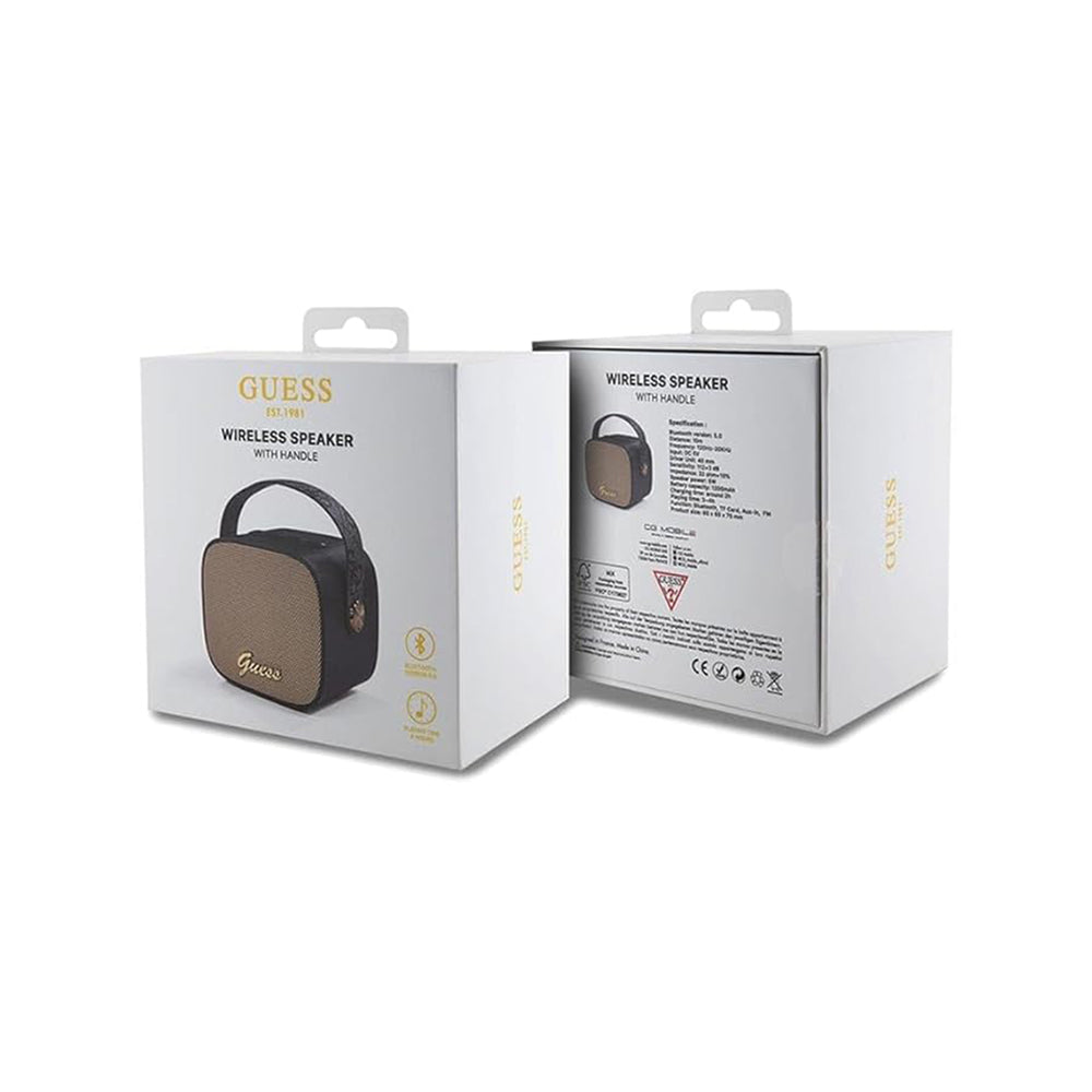 Boxa Portabila Bluetooth Guess 4G Script Logo, 5W, Neagra