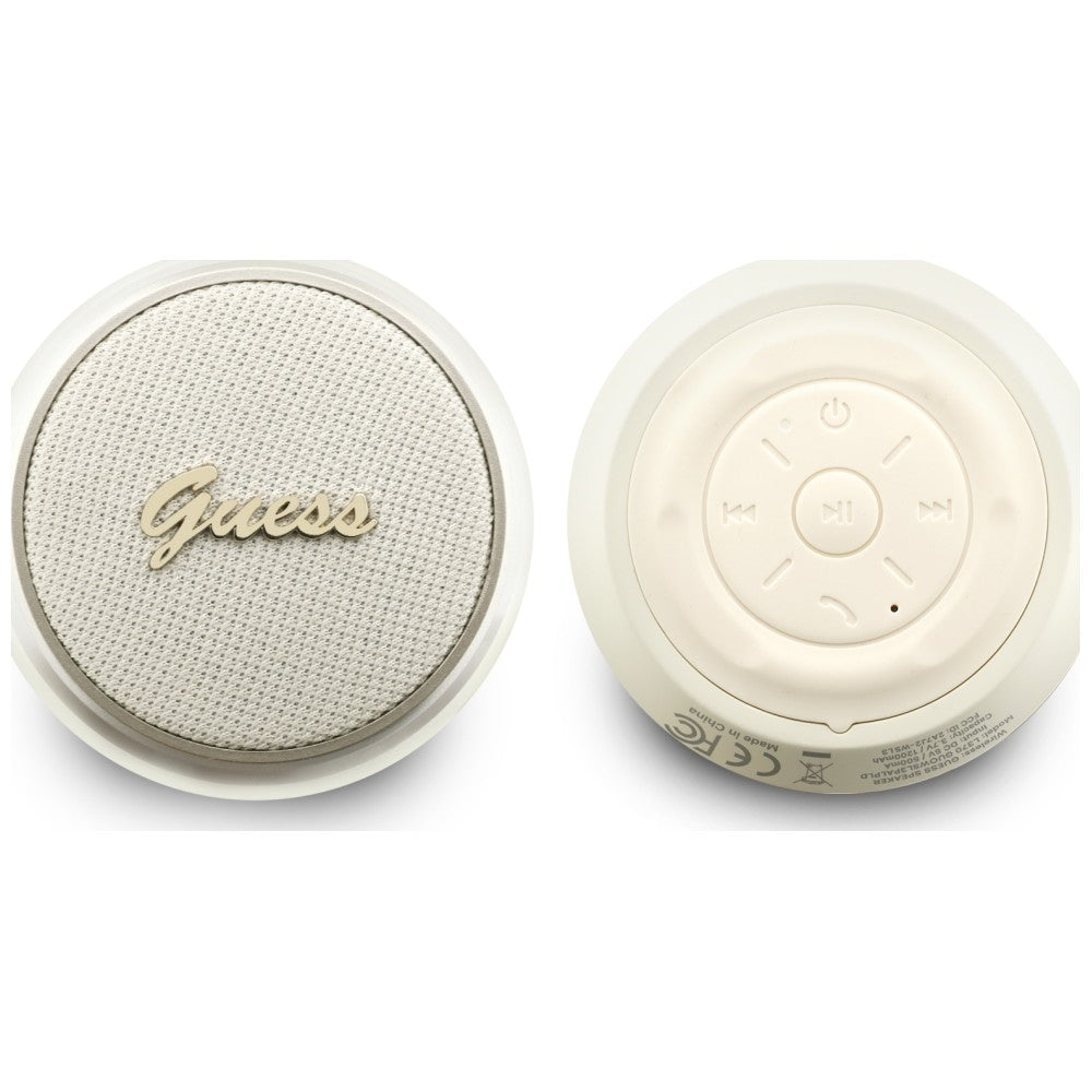 Boxa Portabila Bluetooth Guess Script Metal Logo, 5W, TWS, Aurie