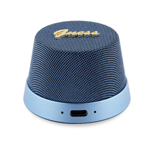 Boxa Portabila Bluetooth Guess Stand Magnetic Script Metal, 3W, Albastra