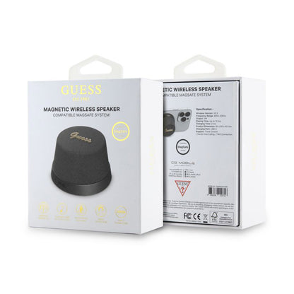 Boxa Portabila Bluetooth Guess Stand Magnetic Script Metal, 3W, Neagra