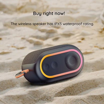 Boxa Portabila Bluetooth HAVIT SK809BT, 7W, RGB, Waterproof, Neagra