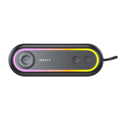 Boxa Portabila Bluetooth HAVIT SK810BT, 7W, RGB, Waterproof, Neagra