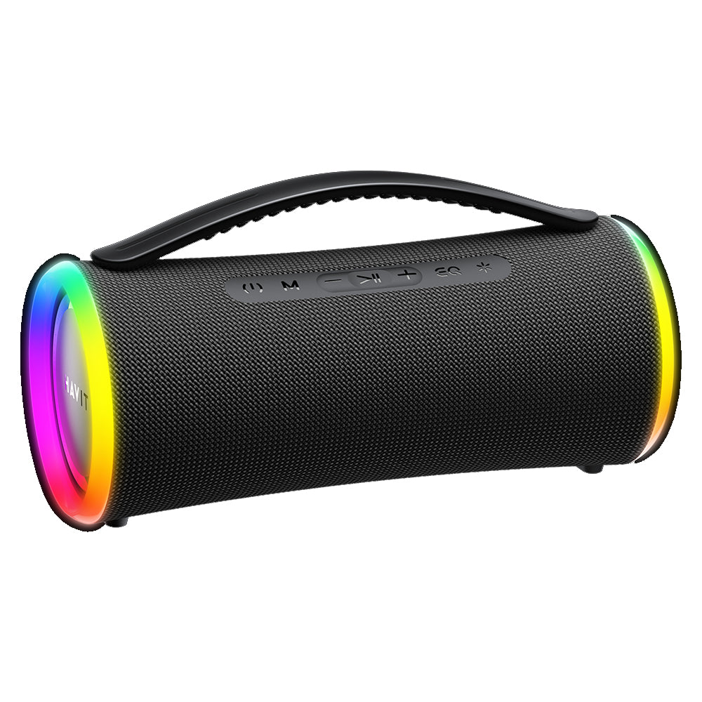 Boxa Portabila Bluetooth HAVIT SK834BT, 2 x 5W, RGB, Waterproof, Neagra