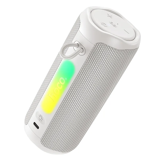 Boxa Portabila Bluetooth HOCO HC50, 8W, TWS, RGB, Waterproof, Alba
