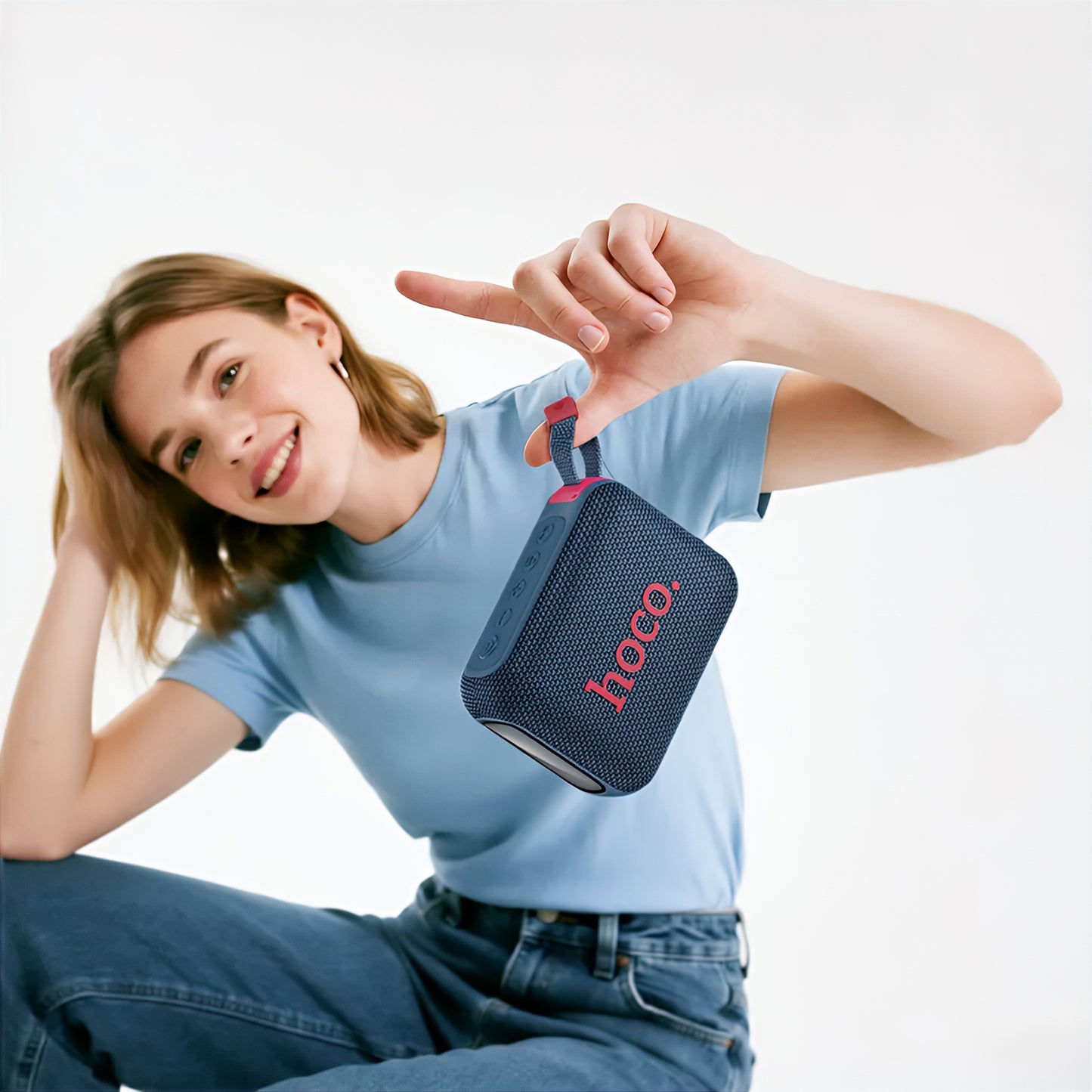 Boxa Portabila Bluetooth HOCO HC31, 10W, TWS, RGB, Waterproof, Bleumarin