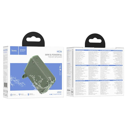 Boxa Portabila Bluetooth HOCO HC34, 5W, TWS, Waterproof, Verde