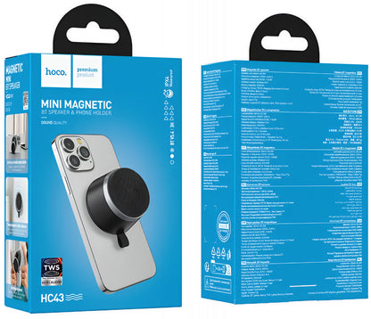 Boxa Portabila Bluetooth HOCO HC43 Mini Magnetic, 8W, TWS, Neagra