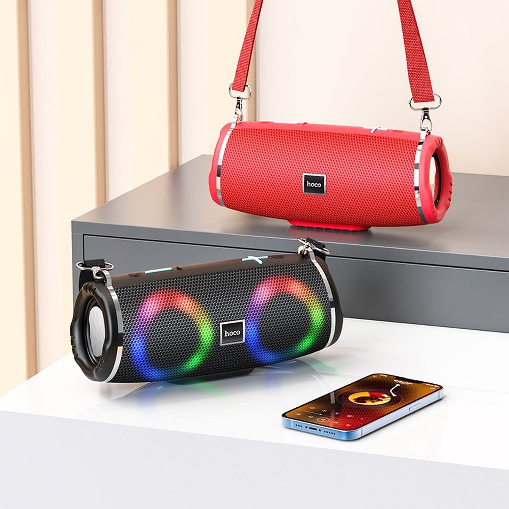 Boxa Portabila Bluetooth HOCO HC12, 10W, RGB, Waterproof, Neagra