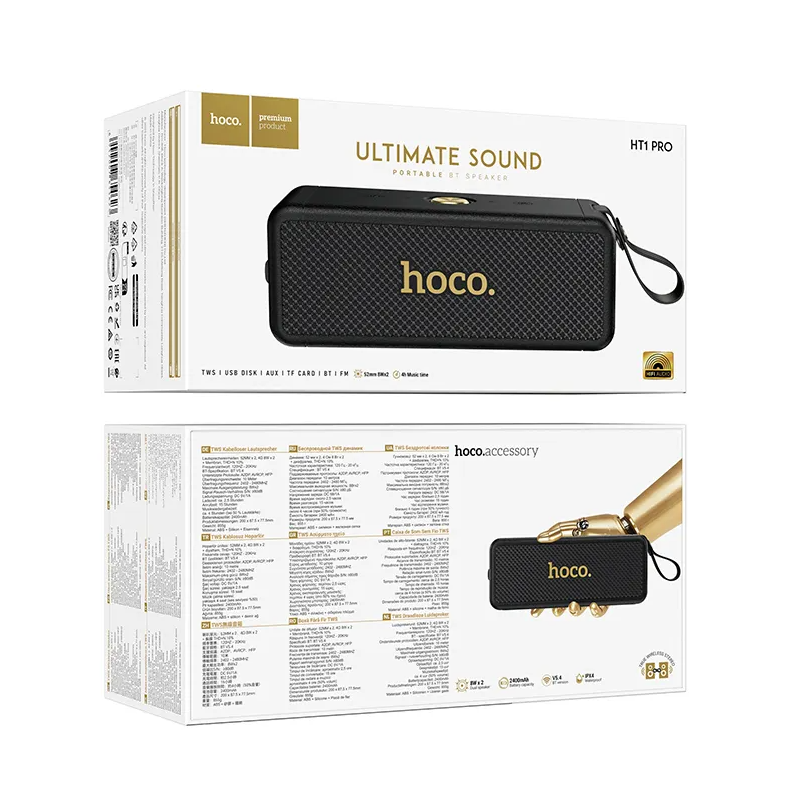 Boxa Portabila Bluetooth HOCO HT1 Pro, 16W, TWS, Neagra
