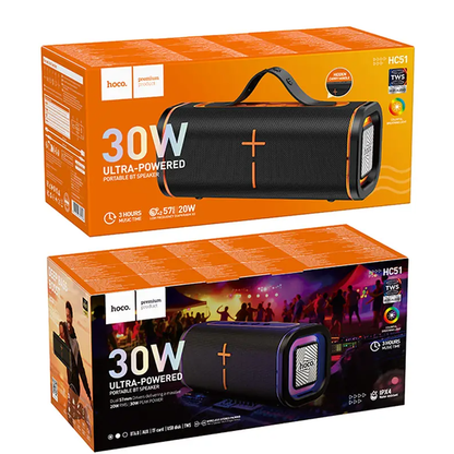 Boxa Portabila Bluetooth HOCO HC51, 30W, TWS, RGB, Neagra